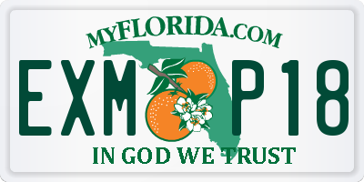FL license plate EXMP18
