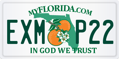 FL license plate EXMP22