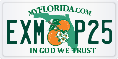 FL license plate EXMP25