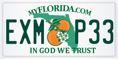 FL license plate EXMP33