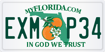 FL license plate EXMP34