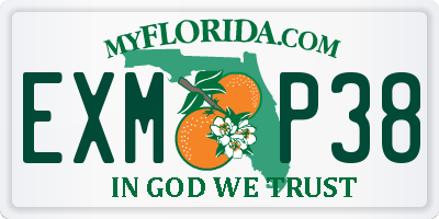 FL license plate EXMP38