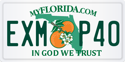 FL license plate EXMP40