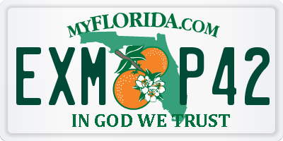 FL license plate EXMP42