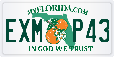 FL license plate EXMP43