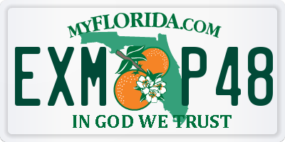 FL license plate EXMP48