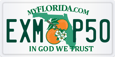FL license plate EXMP50