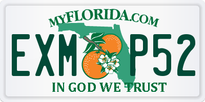 FL license plate EXMP52