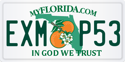 FL license plate EXMP53