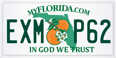 FL license plate EXMP62