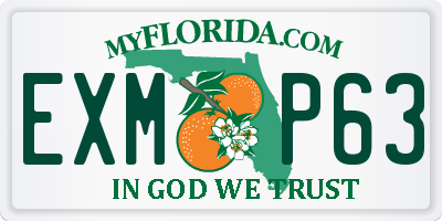 FL license plate EXMP63