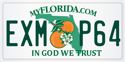FL license plate EXMP64