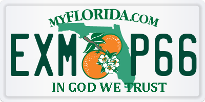 FL license plate EXMP66