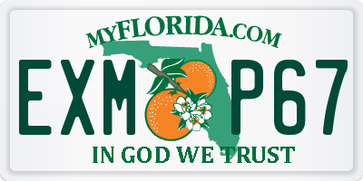 FL license plate EXMP67