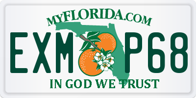 FL license plate EXMP68