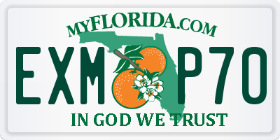 FL license plate EXMP70