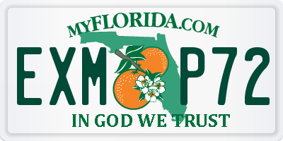 FL license plate EXMP72