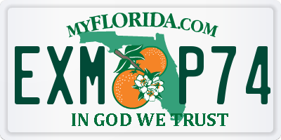 FL license plate EXMP74