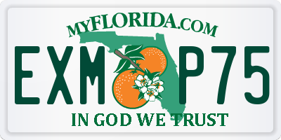 FL license plate EXMP75