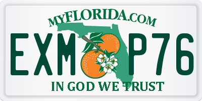 FL license plate EXMP76