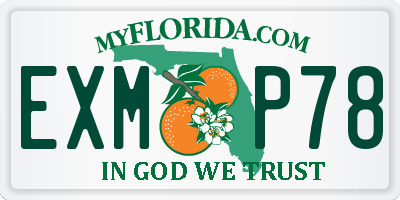 FL license plate EXMP78