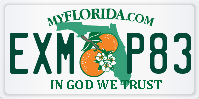 FL license plate EXMP83