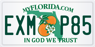 FL license plate EXMP85