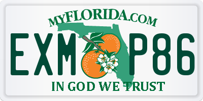 FL license plate EXMP86