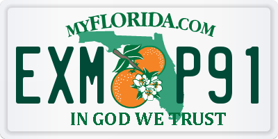 FL license plate EXMP91