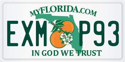 FL license plate EXMP93