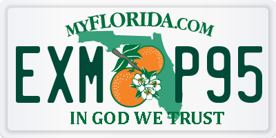 FL license plate EXMP95