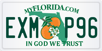 FL license plate EXMP96