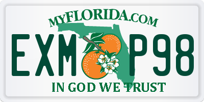 FL license plate EXMP98