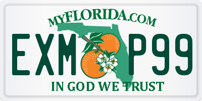FL license plate EXMP99