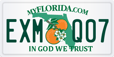FL license plate EXMQ07