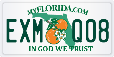 FL license plate EXMQ08