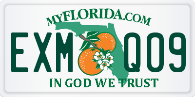 FL license plate EXMQ09