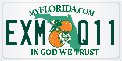 FL license plate EXMQ11