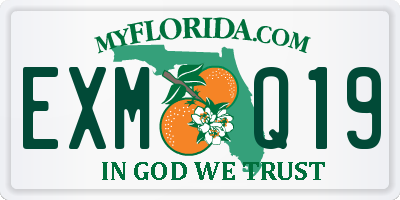 FL license plate EXMQ19