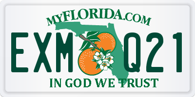 FL license plate EXMQ21