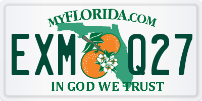 FL license plate EXMQ27