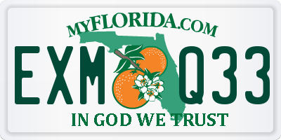 FL license plate EXMQ33