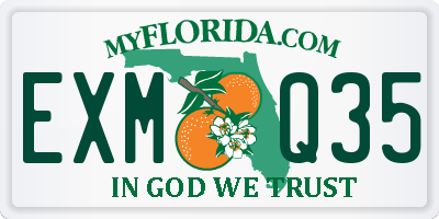 FL license plate EXMQ35