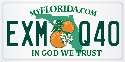 FL license plate EXMQ40
