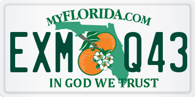 FL license plate EXMQ43