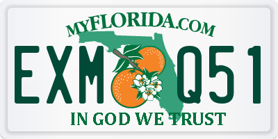 FL license plate EXMQ51