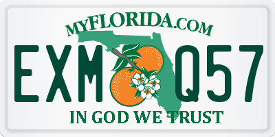 FL license plate EXMQ57
