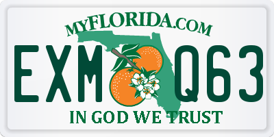 FL license plate EXMQ63