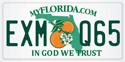 FL license plate EXMQ65