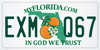 FL license plate EXMQ67